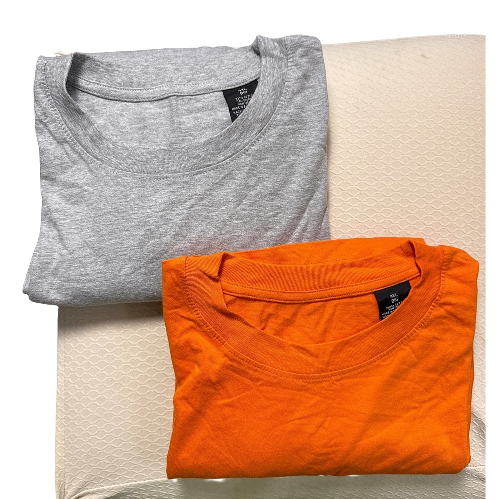 Unbranded Long Sleeve Shirts Lot of 2 Size 4XL Cotton NWOT Graphic Tee Craft Men